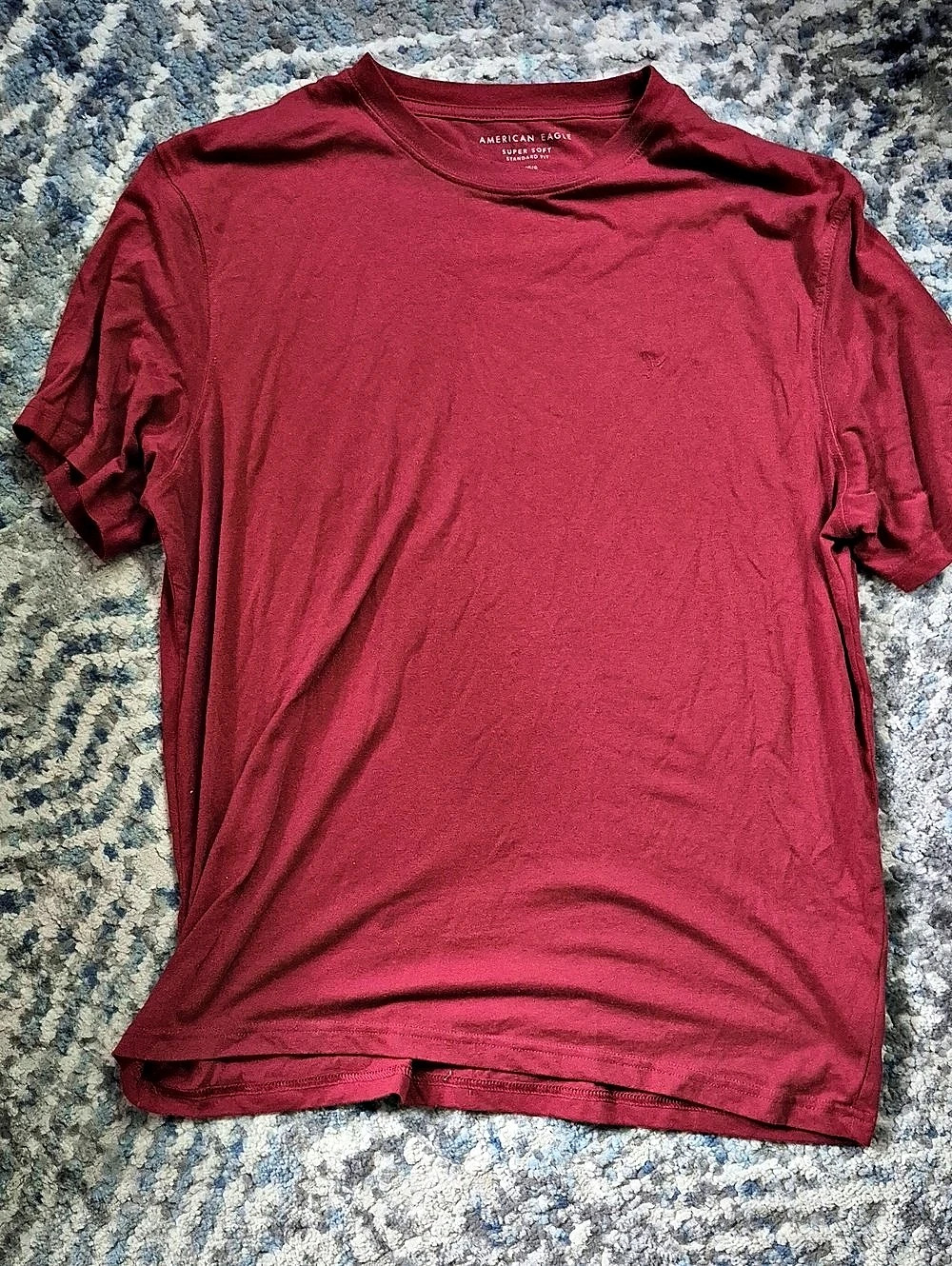 American Eagle Super Soft Standard Fit T-Shirt Red Large